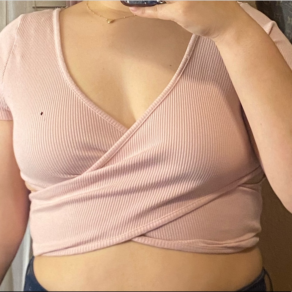 Pink crop top